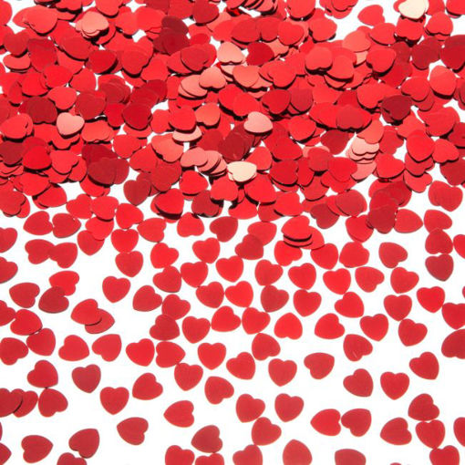 Picture of METALLIC 600 HEARTS RED CONFETTI - 14G